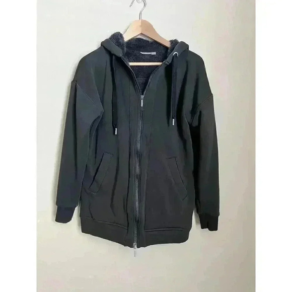 Zella Amazing Long Full Zip Hoodie Jacket Black Size XS - Picture 1 of 13